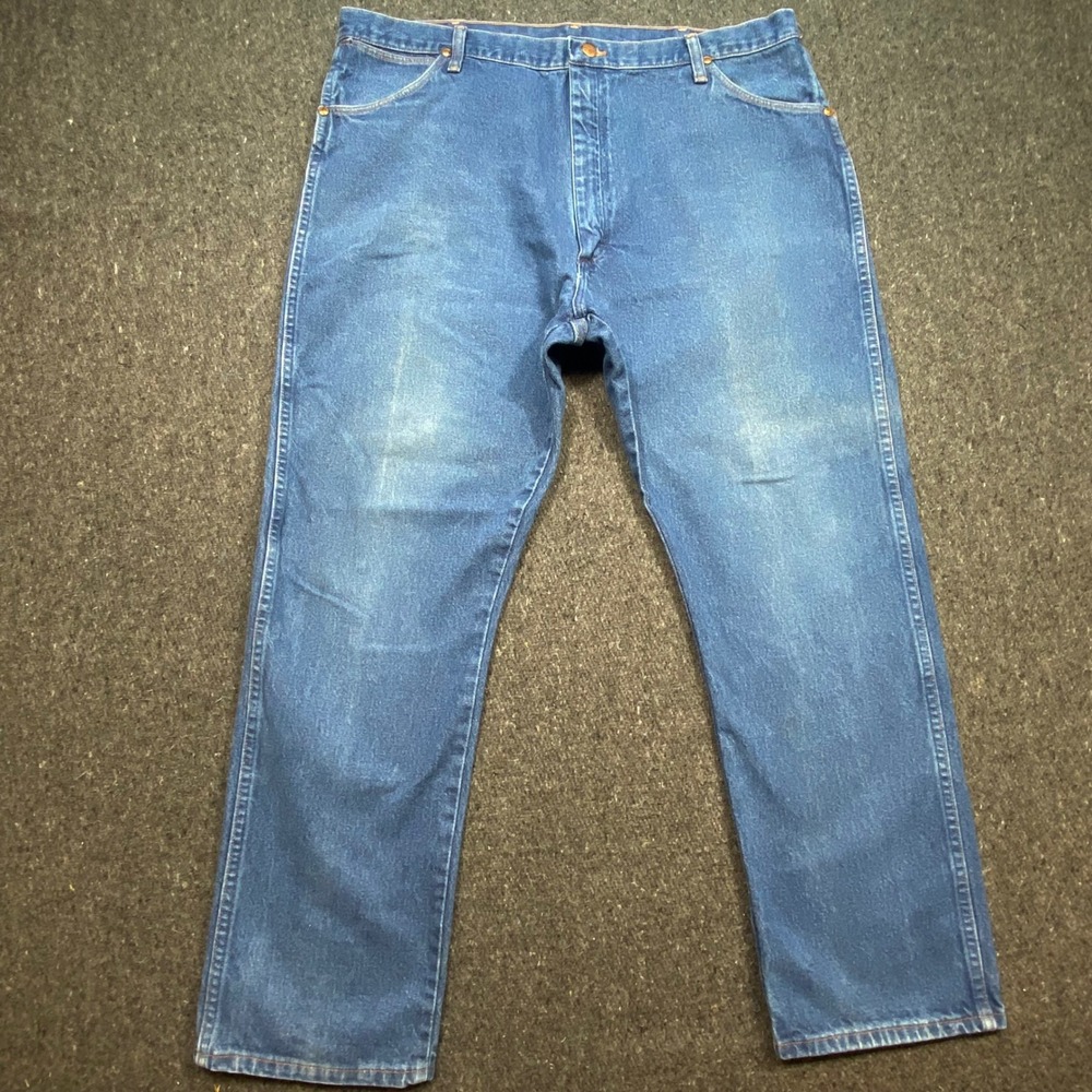 Wrangler Western Mens 42x30 Vintage Made in USA Cowboy Cut Blue Jeans 13MWZPW
